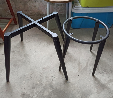 Moderno estilo interior personalizado Rectangular base de muebles de metal con acabado de plata